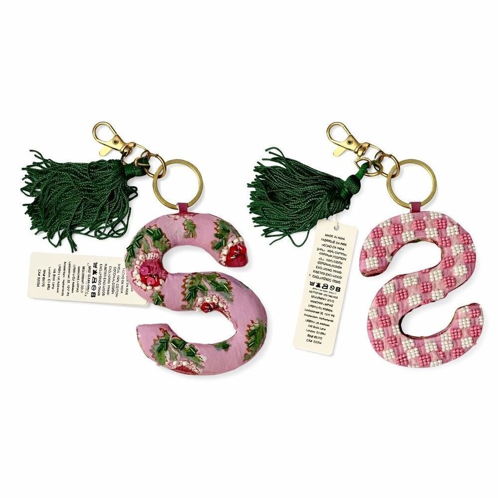 Anthropologie Monogram Key Chain Letter S